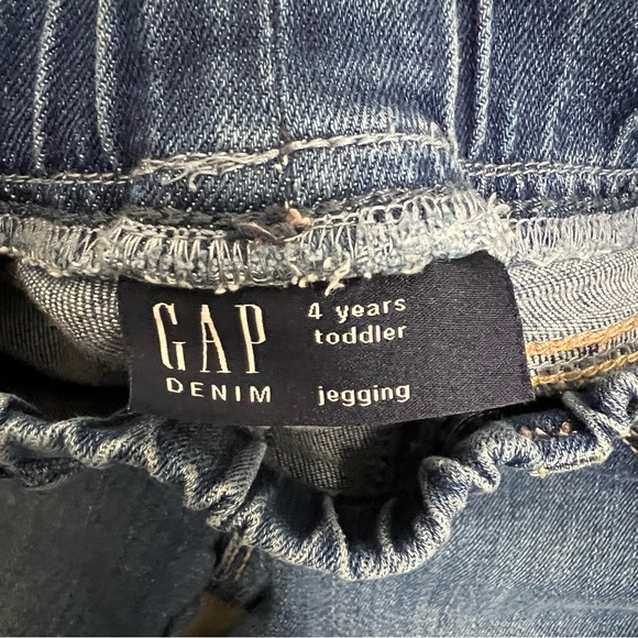 Gap Little Girl Pull On Unicorn Jeggings Medium Wash Denim Jeans Sz 4T - Picture 5 of 7